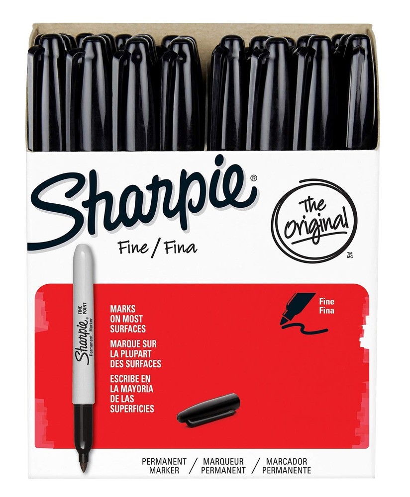 Sharpie Permanent Marker Fine Point,Fine Point Black Permanent Marker Quick D...