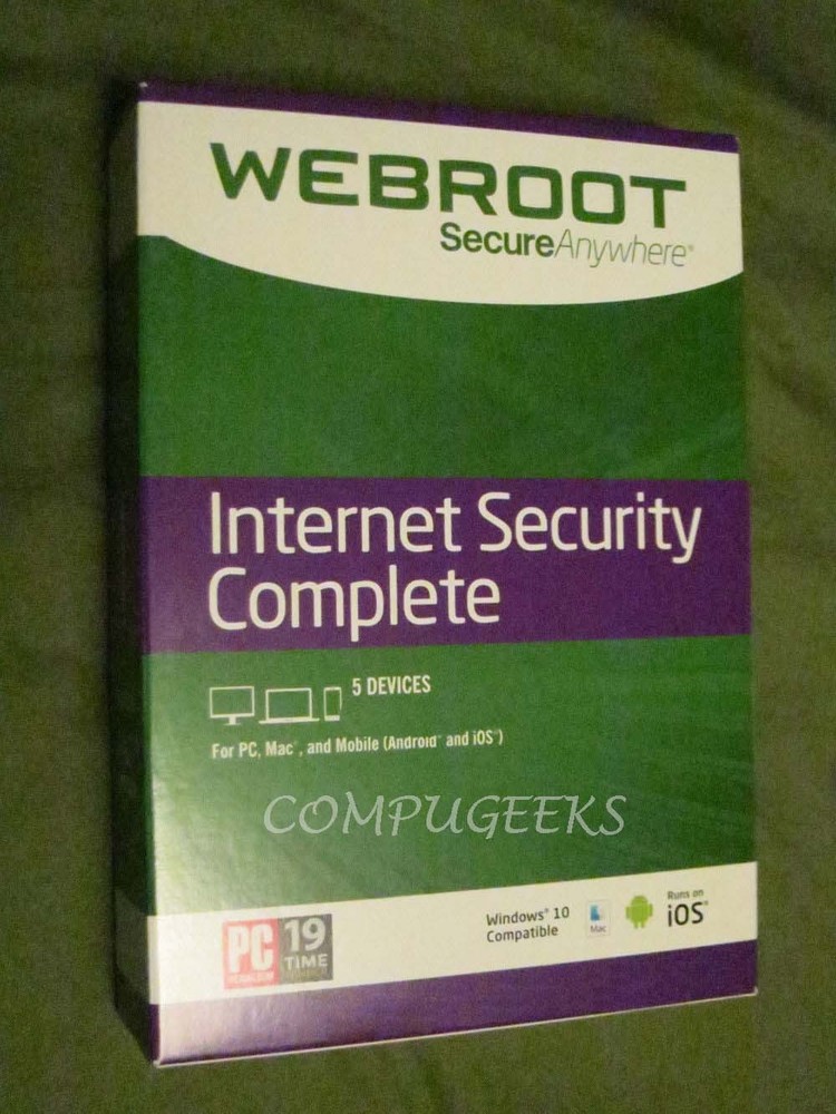 Webroot Security Complete 2024 - AntiVirus Firewall (3 YRS Subscription Code)