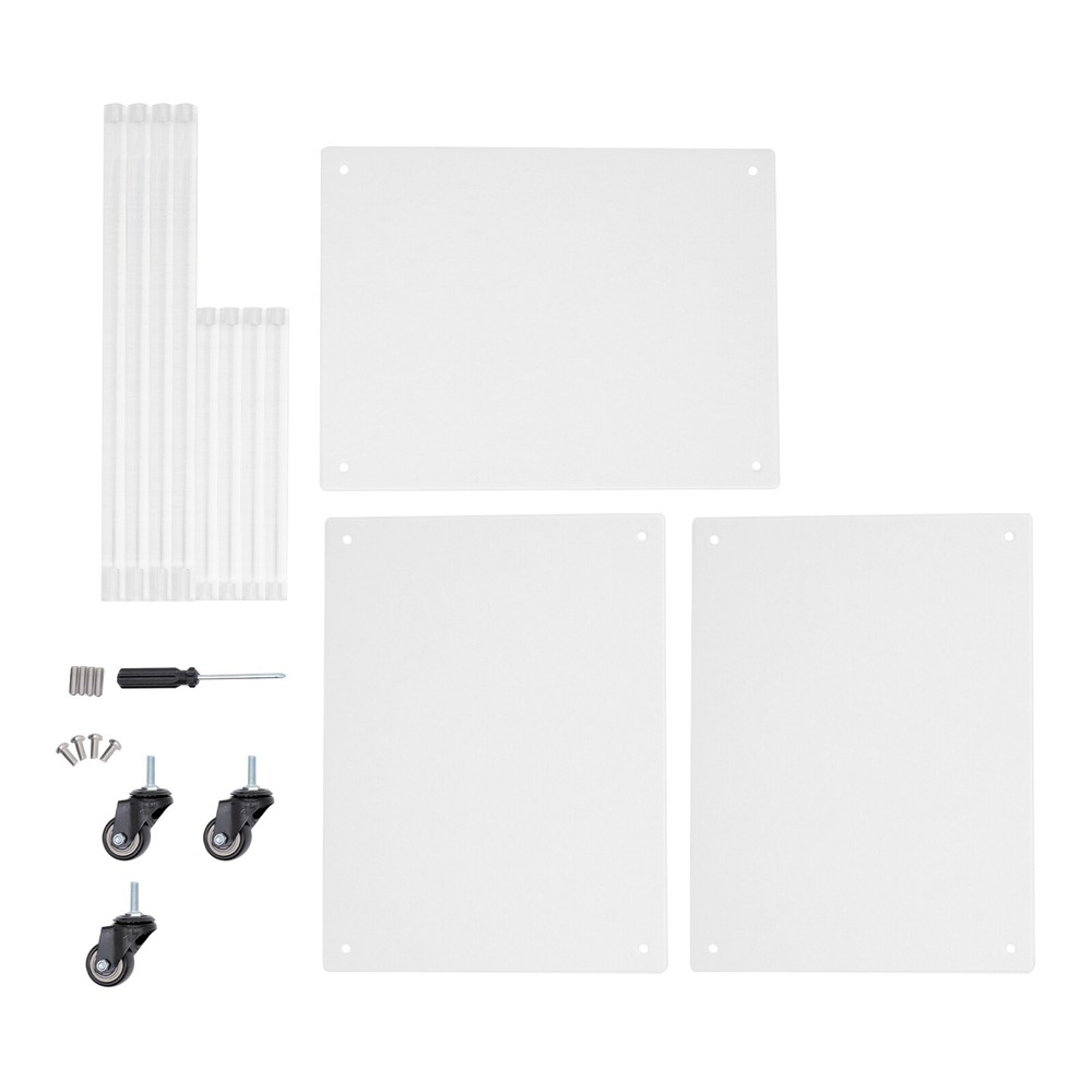 Acrylic Printer Stand 3-Tier Multifunctional Rolling Printer Table on Wheels