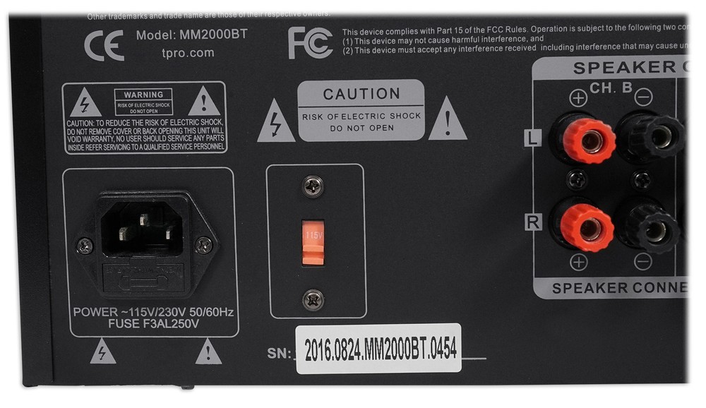 MM2000BT Bluetooth Karaoke Mixer System+(4) 8" Black Ceiling Speakers