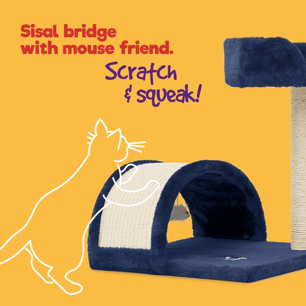 Cat Canopy Kitten Tree Activity Centre Scratch Scratching Post Climbing Toy Bed