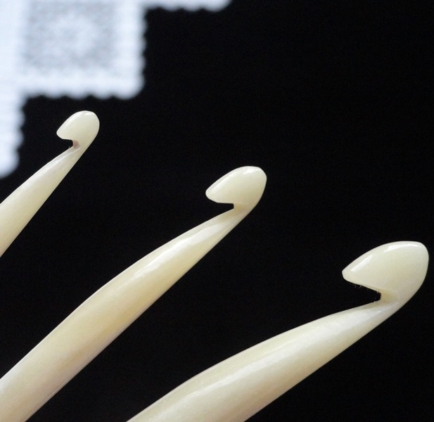 Set of 3 Grab & Hook Tools - Carved Bone