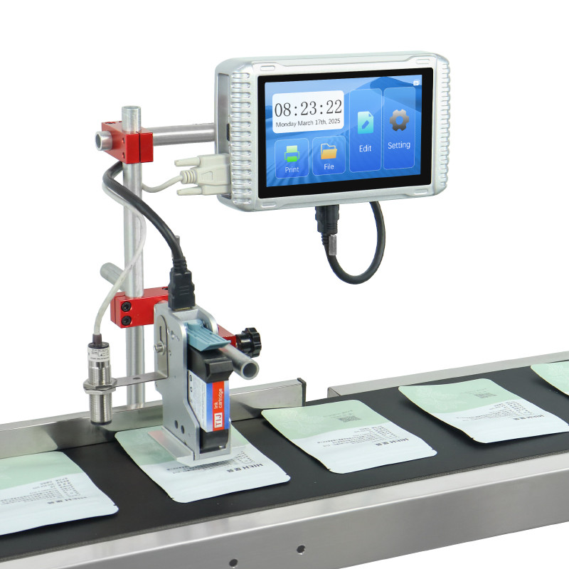 Automatic inkjet printer without conveyor printing expiration date
