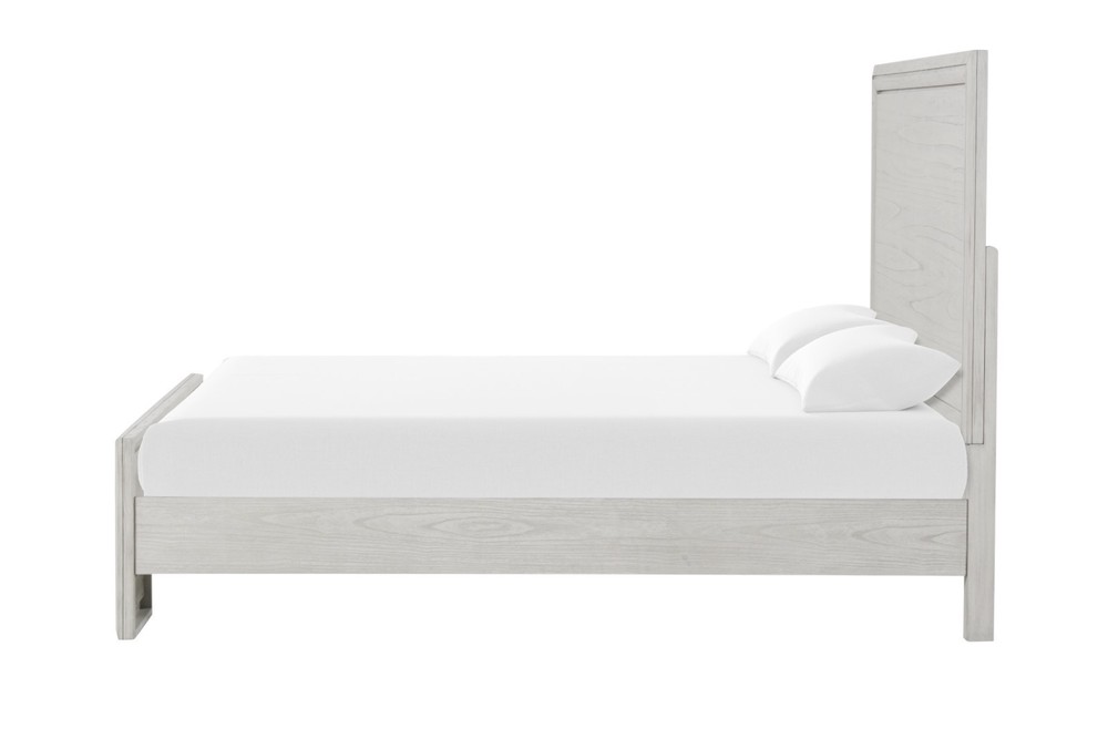 Rustic White Finish Eastern King Size 1pc Bed Set Transitional Style Bedroom
