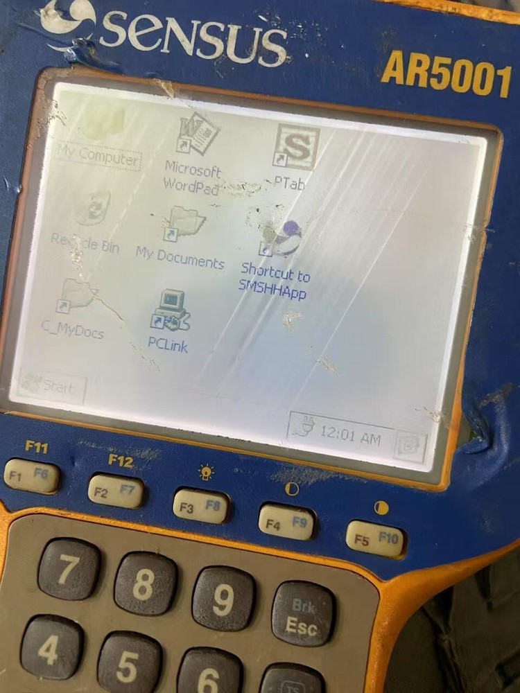 Screen Aging Sensus Meetering Systems AR5001 Field Data Collector