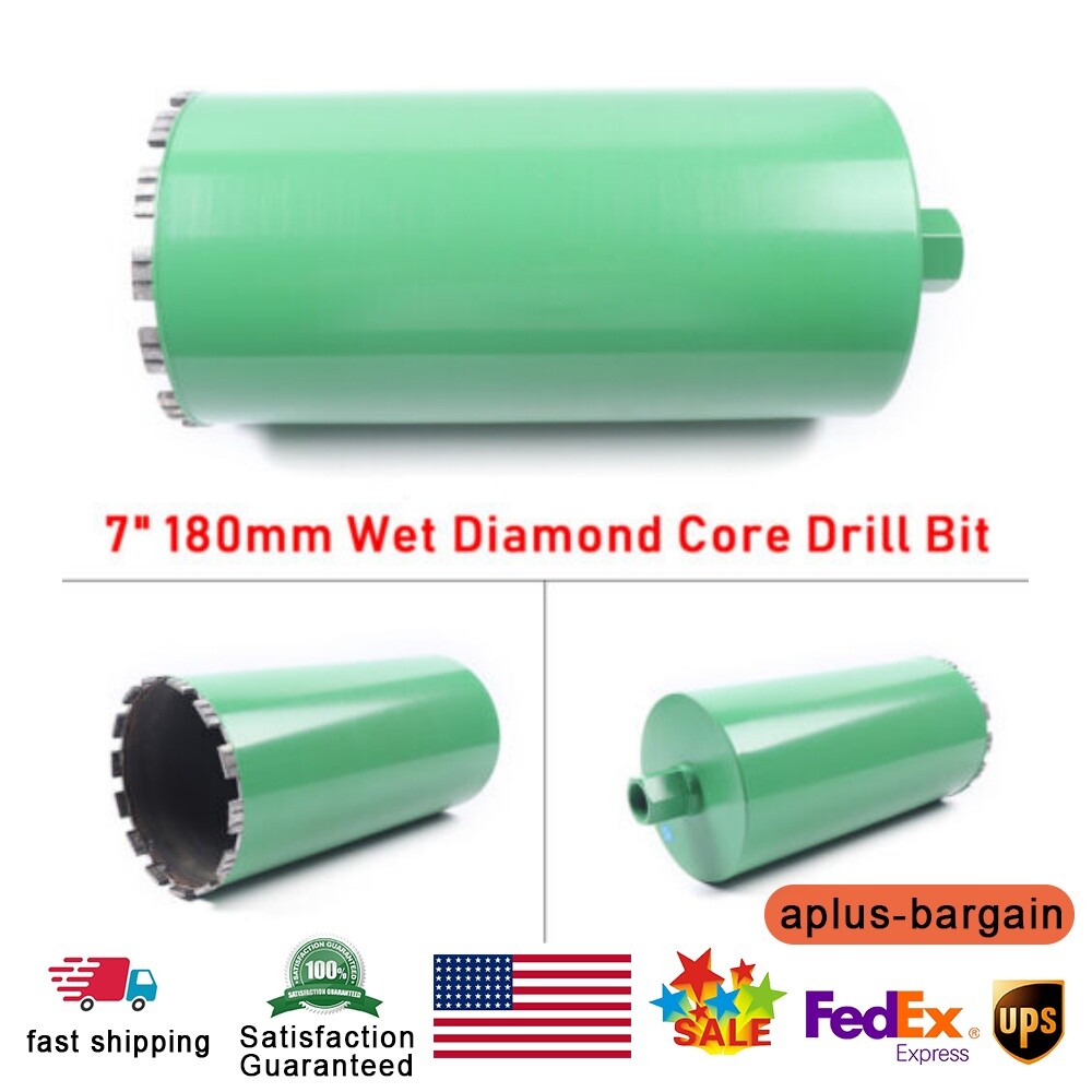7"Wet Diamond Core Drill Bit for Concrete Granite Block Coring 13.5" Drill Depth