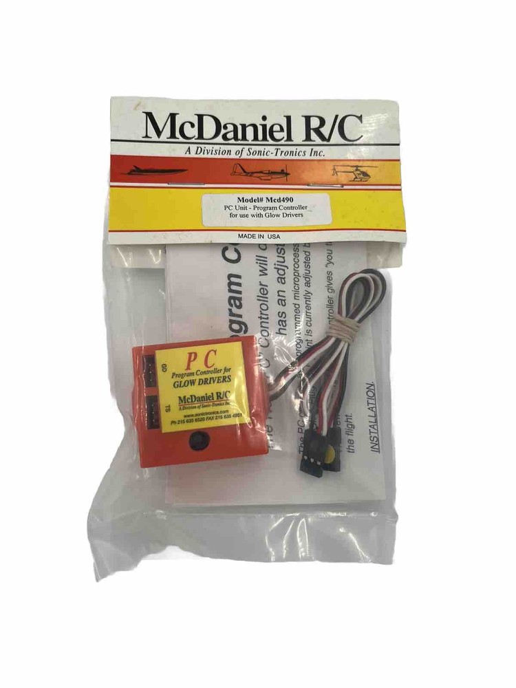 MCDANIEL RC PROGRAM CONTROLLER FOR GLOW DRIVERS MCD490