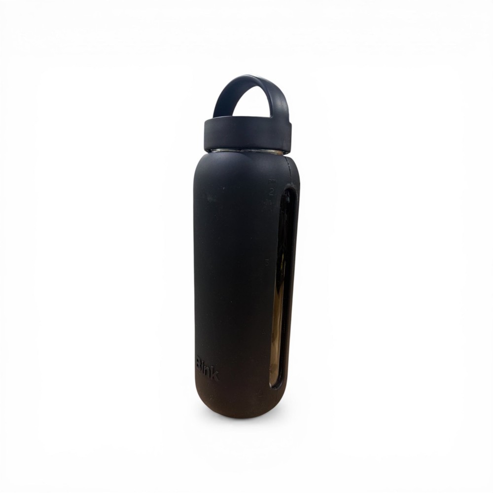 Bink glass water bottle black
