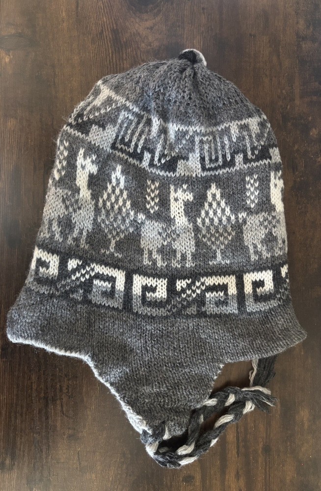 Peruvian Chullo Handmade Wool Beanie Cap Reversible