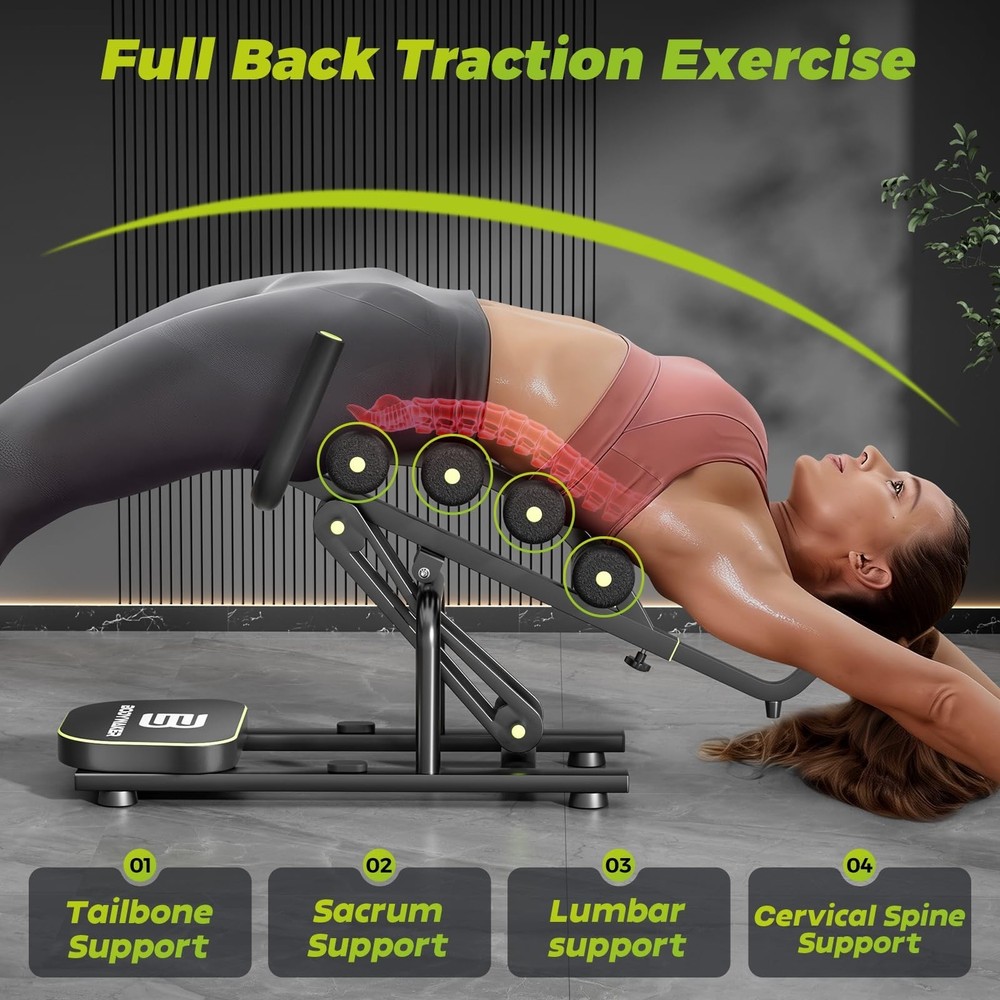 Mini Inversion Chair for Back Pain Relief, Compact Foldable Back Stretcher wi...
