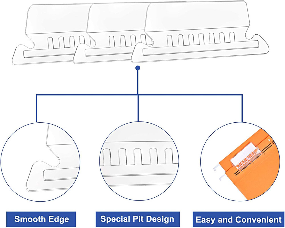 File Folder Tabs, 100+200 Sets Hanging File Folder Tabs with Inserts for Hanging