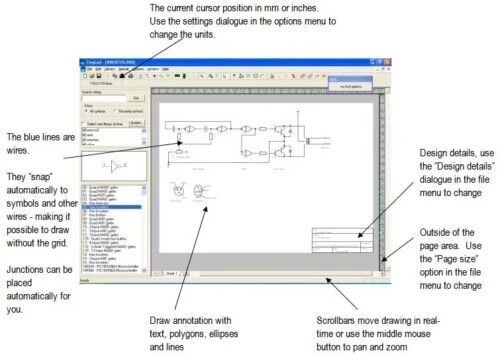 Electrical PCB Circuit Diagram schematic drawing design CAD Software for Windows