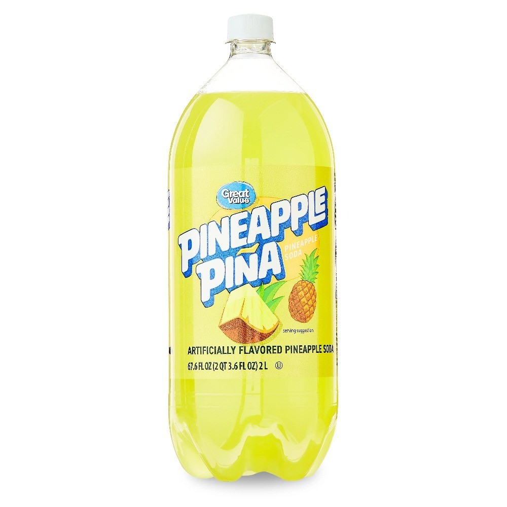 Pineapple Soda 2 Liter Bottle 6 Pack Bulk Cans
