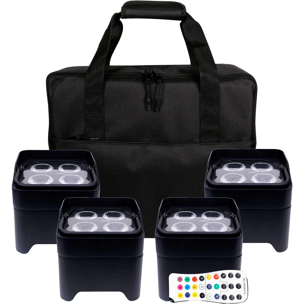 ColorKey MobilePar Mini HEX 4 Battery-Powered Wireless LED Effects Light, 4-Pack