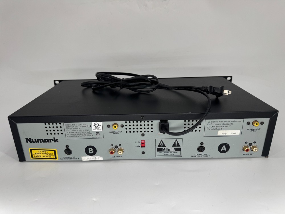NUMARK CDN-20S PROFESSIONAL DUAL CD PLAYER.