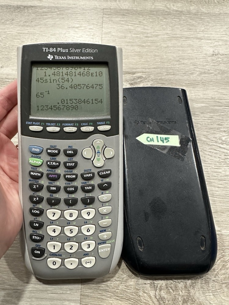 CH145 TI-84 Plus Silver Edition Texas Instruments Graphing Calculator - Tested