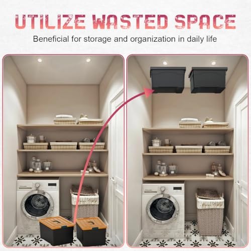 Overhead Garage Storage Rack, Adjustable Ceiling Mounted Garage Organizer, 4pcs