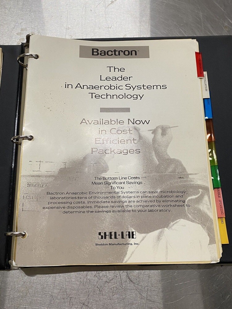 Shel Lab Bactron Anaerobic Environment System - Users Guide / Instruction Book