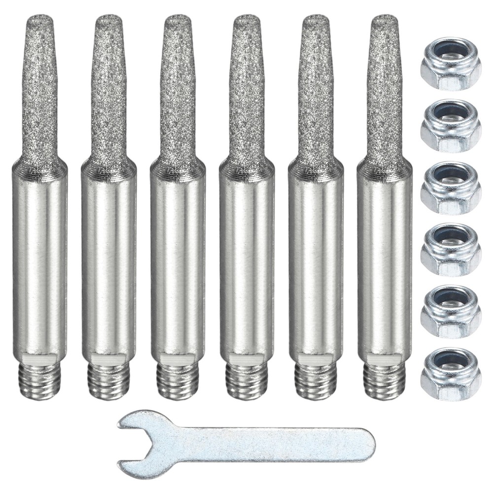 Chainsaw Sharpener with Nuts and Wrench [13pcs]-[Silver- 5/32 Inch]