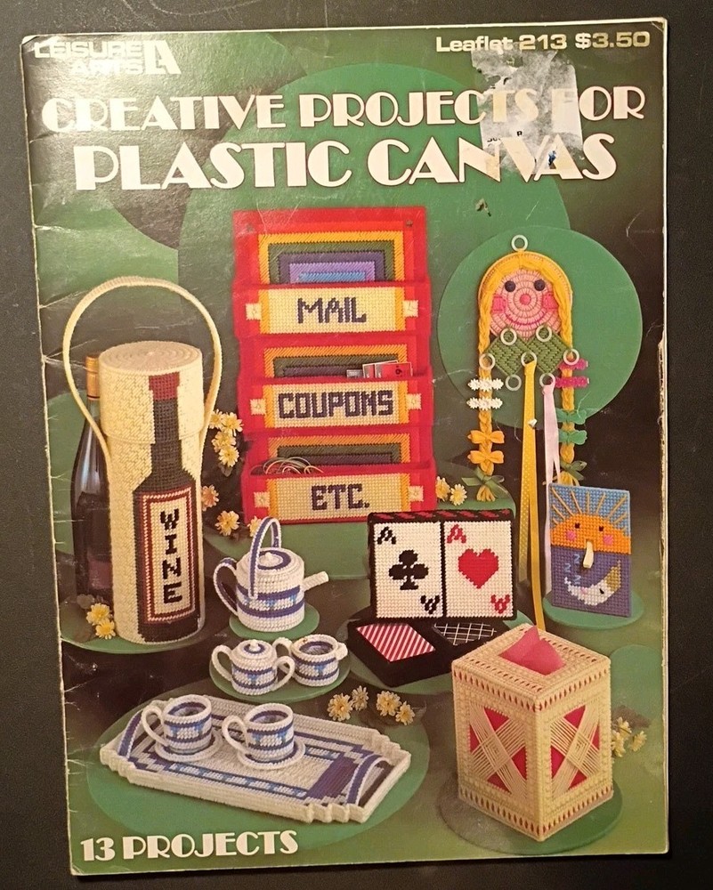Leisure Arts Creative Projects for Plastic Canvas Pattern Book  - Vintage 1982