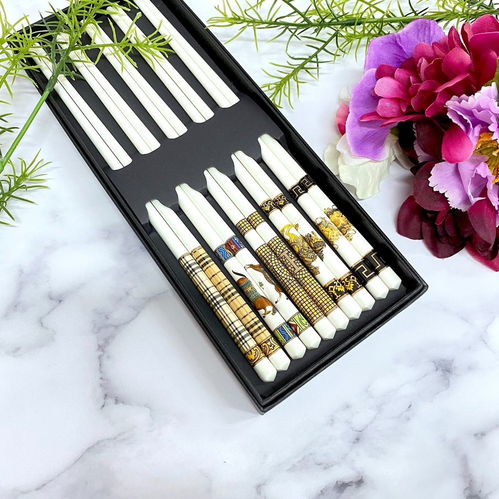 Gift Ceramic Chopsticks Porcelain 5 Pair Set