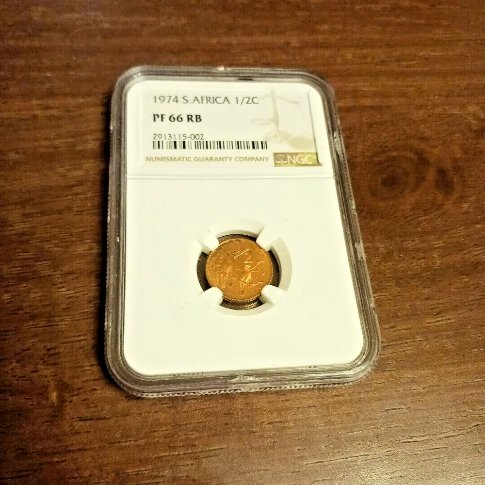 1974 South African 1/2 Cent PF 66 RB