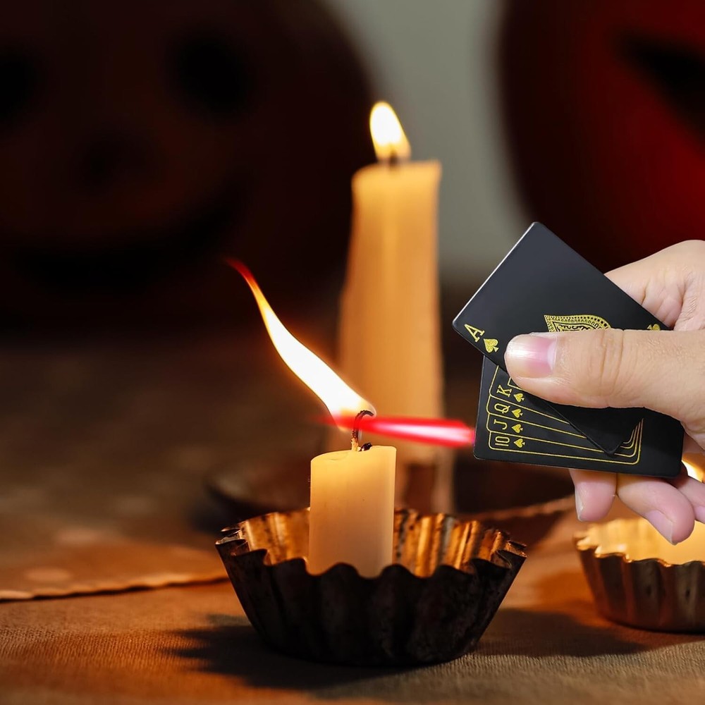 2 Pack Jet Torch Lighter Ace Card Lighter Green Flame Refillable Butane Lighter