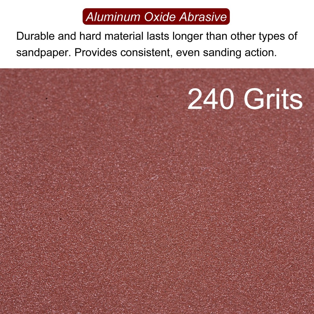 60pcs 240 Grits 80mm Aluminum Oxide Triangular Hook & Loop Sandpapers Pads