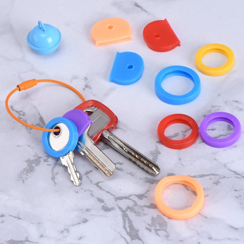 Key Cap Cover, 20 Pack Keys Identifiers Covers Coding Tags Marker Semicircle ...
