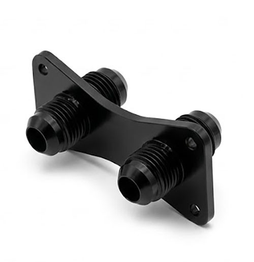 Dual -6AN Bulkhead panel fitting Sprint Car Dash Road race