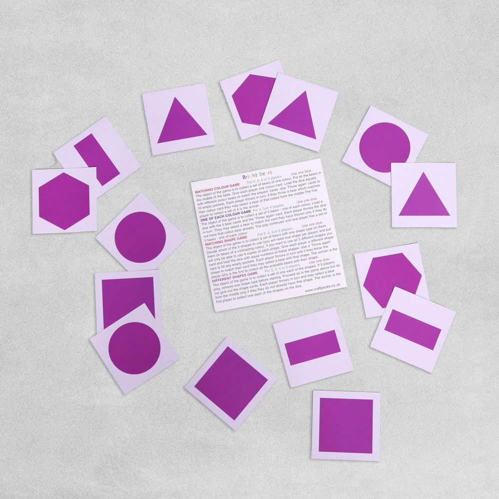 Bright Bears Pocket Dice Cards Set