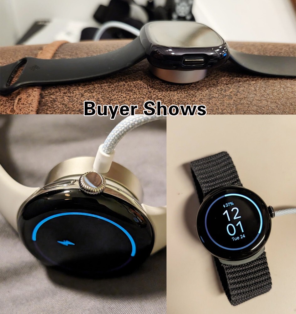 2pcs Magnetic USB Charging Cable Charger for Fitbit Sense/Versa 3/Sense 2/Versa