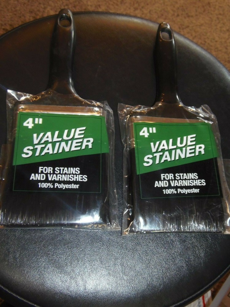 2 VALUE STAINER ALL PURPOSE 4" BRUSHES RET.  AT $5.29  (2-M-102)