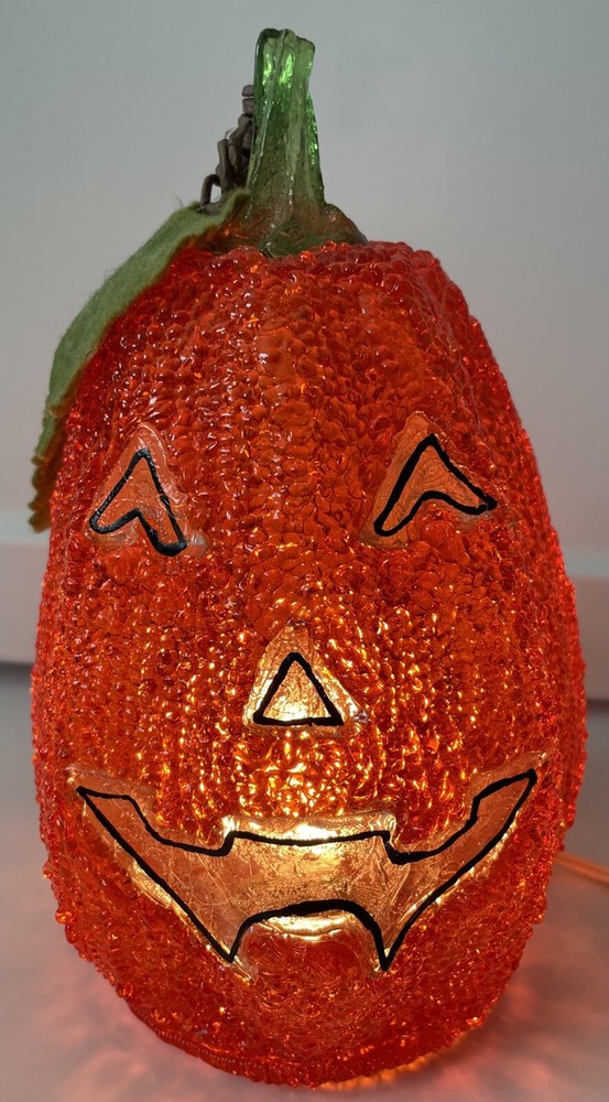 Pumpkin Halloween Acrylic Light Up Desktop End Table Figure