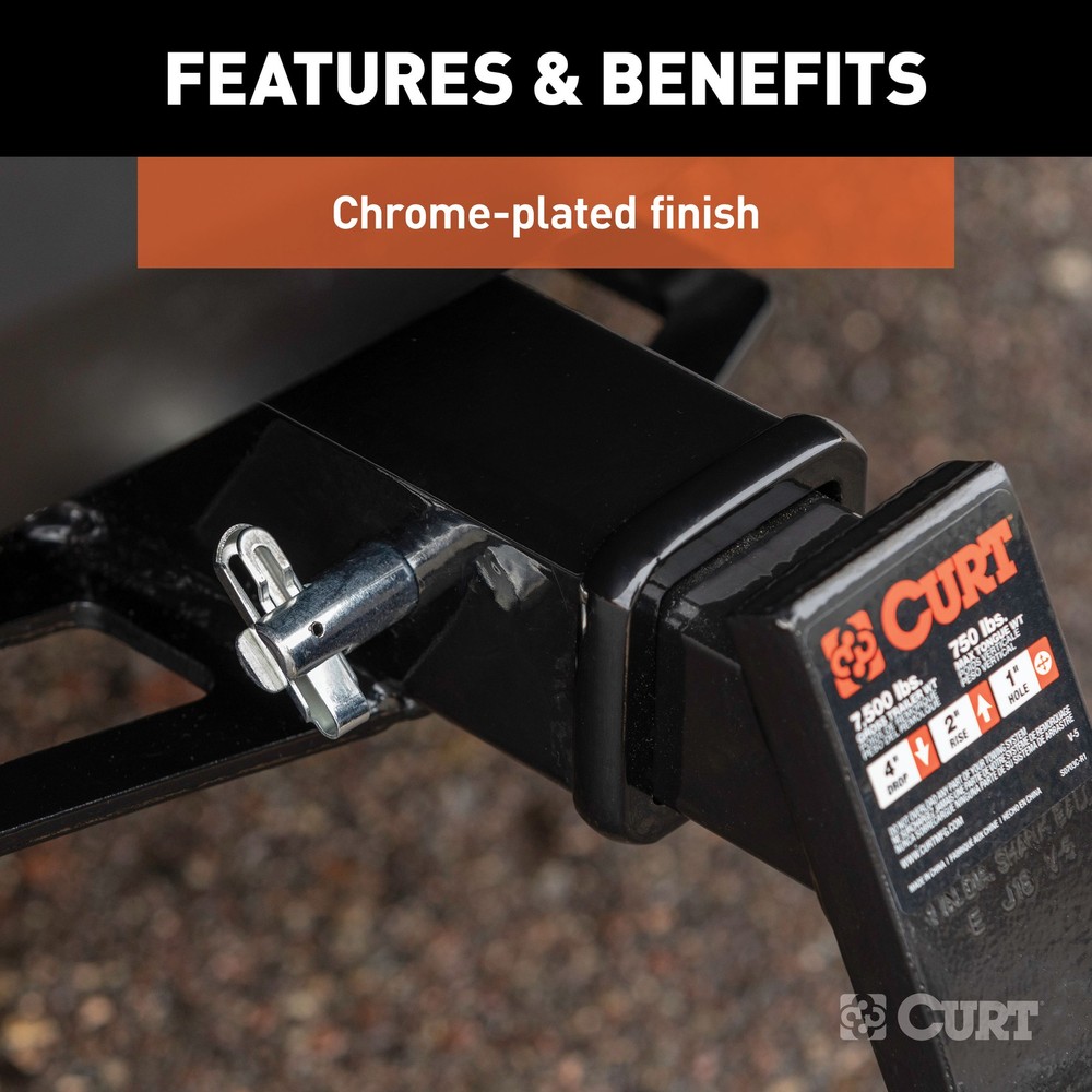 Curt-5/8" Swivel Hitch Pin (2" Receiver, Chrome, Packaged)