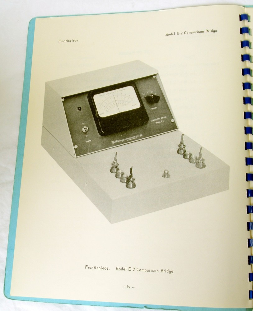 Hathaway Instruments E-2 Comparison Bridge Operating + Service Manual Vintage