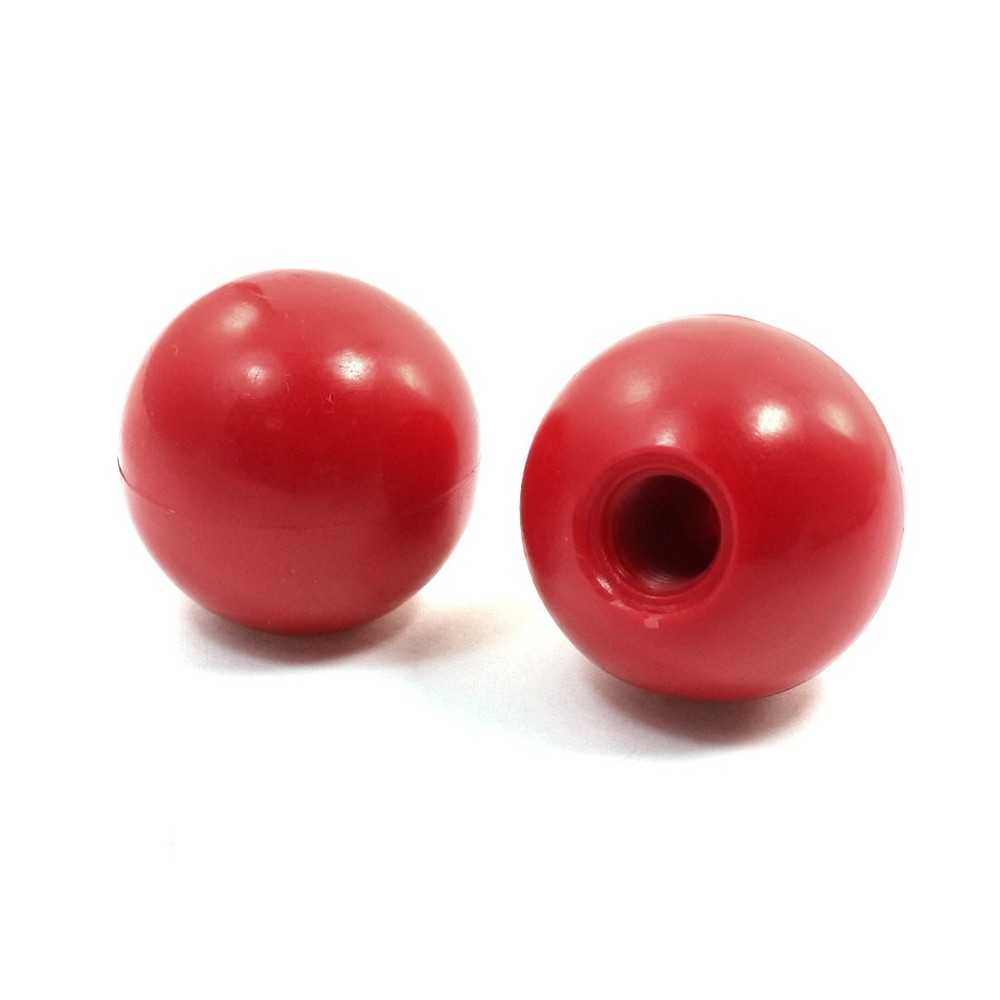 2 Pcs M12 Threaded Diameter 40mm Dia Plastic Ball Knob Handle