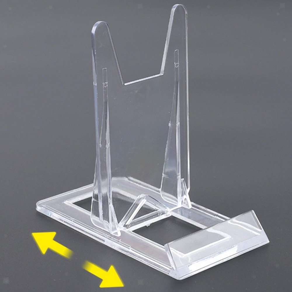 5Pieces Plate Stands Plastic Display Holders Picture Plate Holders Adjustable
