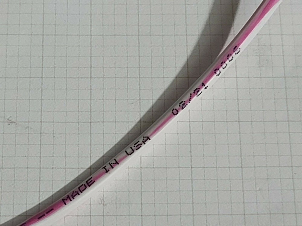 Carol E3032S 18/2C Control/Communications Cable Plenum White w/Pink Stripe/100ft