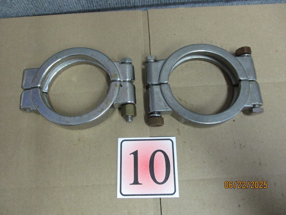 2 Dixon 3" Sanitary Clamps