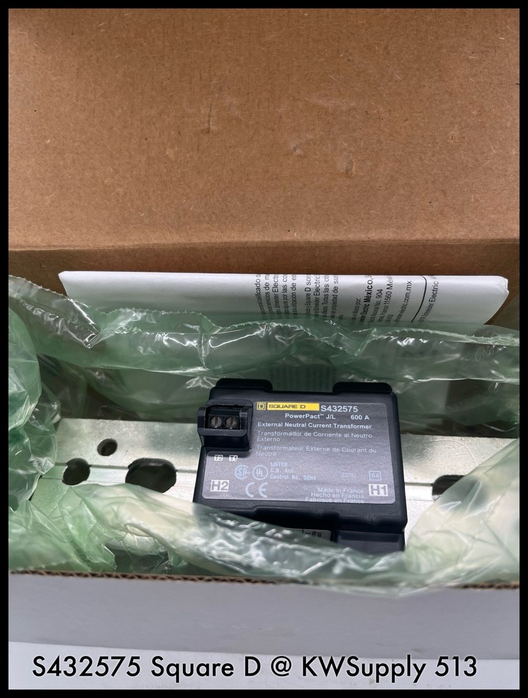 S432575~SquareD S432575 External Neutral Current Transformer-Unused Surplus