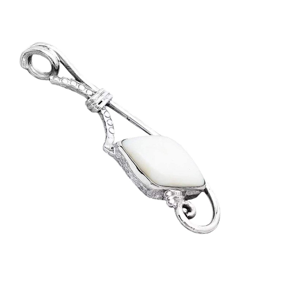 White Opal Solid 925 Sterling Silver Pendant