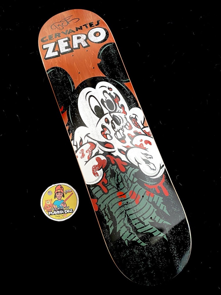 RARE SIGNED Mickey Mouse Tony Cervantes Zero Skateboard Deck AUTOGRAPHED R7