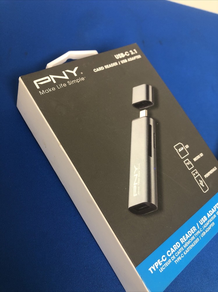 PNY USB-C 3.1 Card Reader/USB Adapter Transfer & Share Content