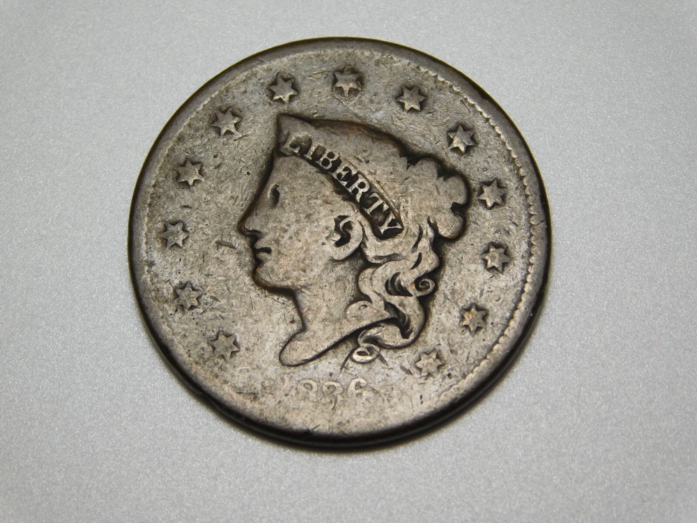 US COINS 1836 CORONET HEAD LARGE CENT