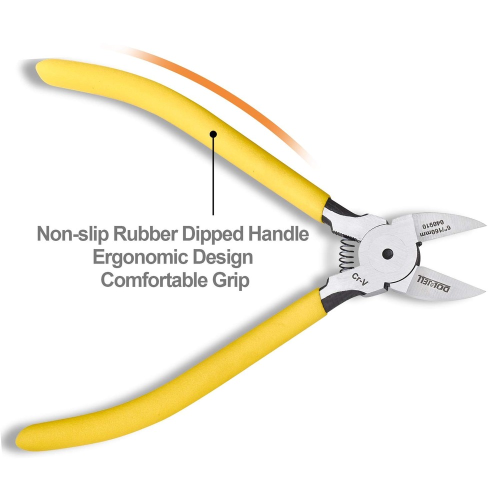 DOWELL Micro Wire Cutter Diagonal Flush Cutters 6 Inch Precision Side Cutters...