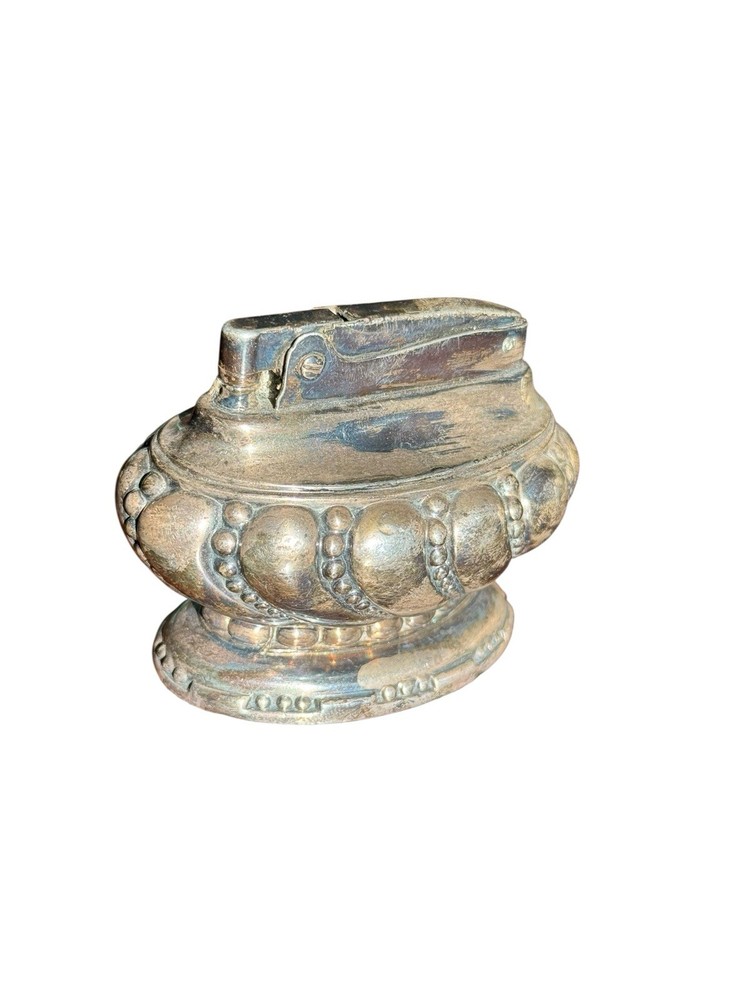 Vintage Ronson “Crown” Table Lighter Silver Plate