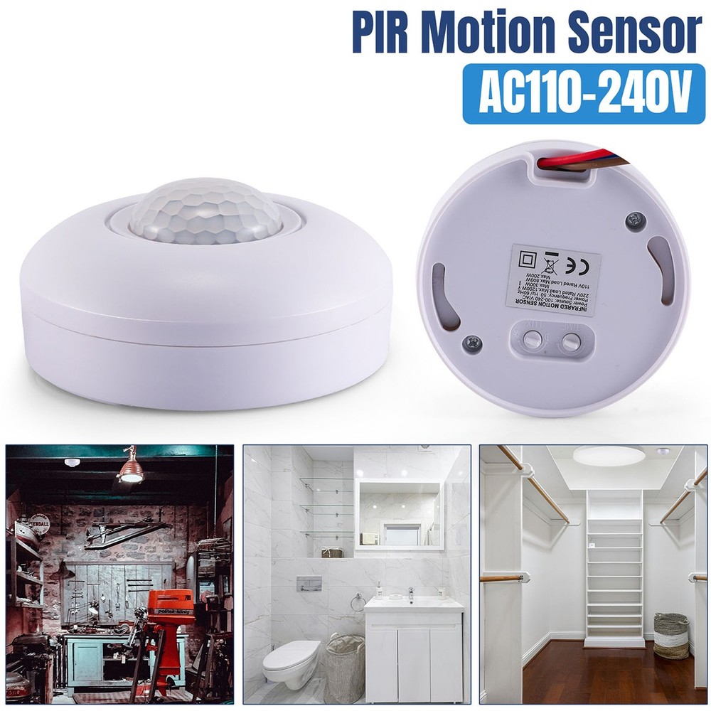 Surface Mount PIR Ceiling Occupancy Motion Sensor Detector Light Switch 360°
