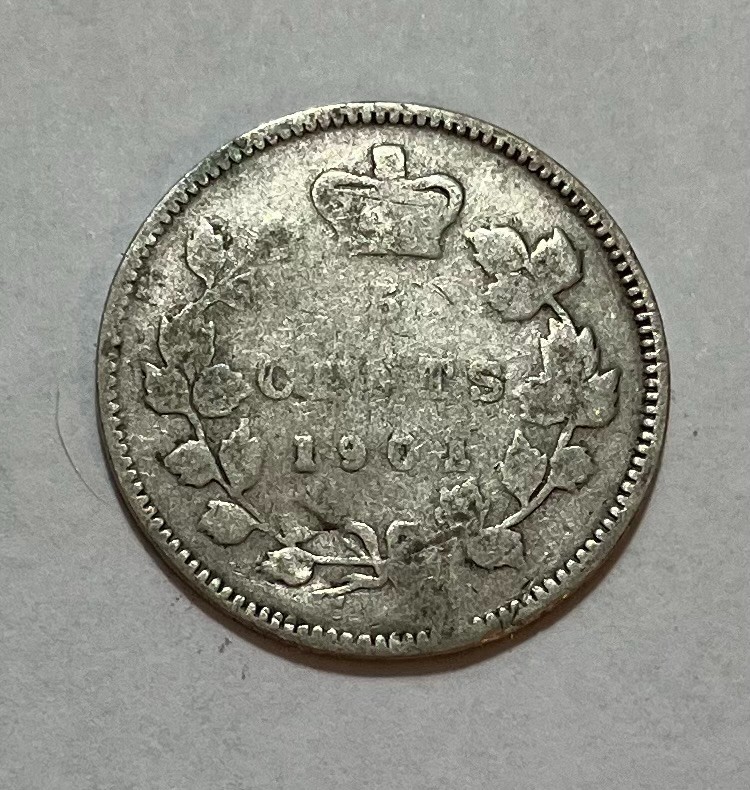 1901 Canada Silver 5 Cents