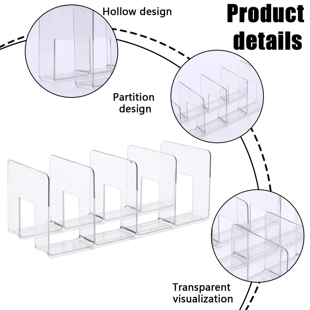 2 PCS CD Holder, Clear Acrylic Storage Record Display CD Rack, Cd Organizer w...